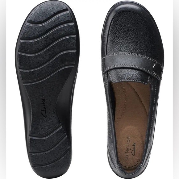 CLARKS CORA DAISY BLACK Size 9.5 - Picture 1 of 13